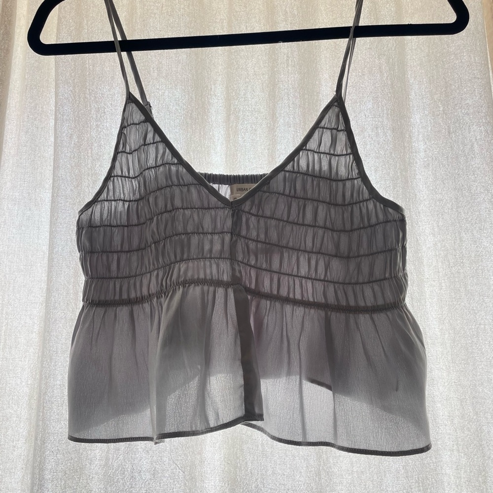 Urban Outfitters dainty light blue/grey top - never worn